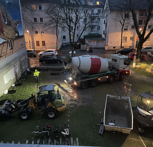 Bau Fahrradhaus 1. Woche